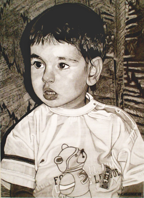 dibujos a lapiz: Retrato de niño