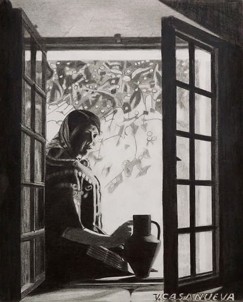 Mujer en ventana