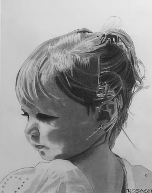 Retrato de niña rubia