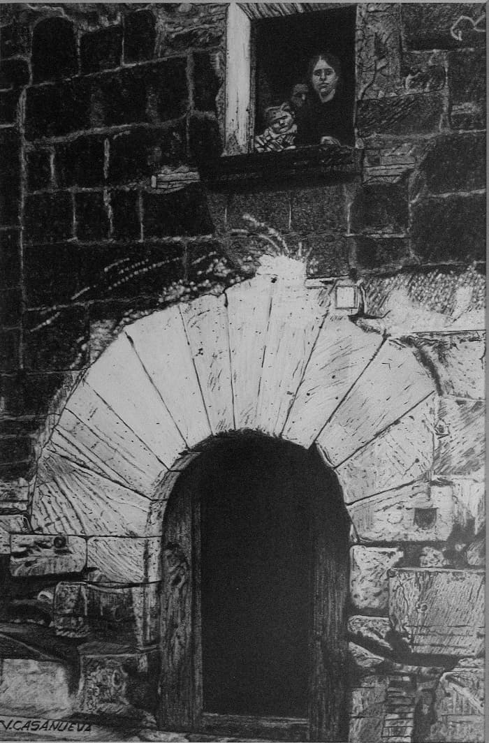 Asomada a la ventana