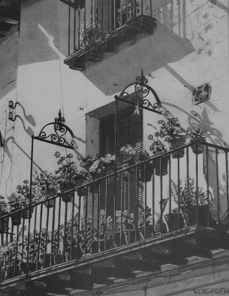 Balcón floreado